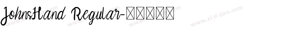 JohnsHand Regular字体转换